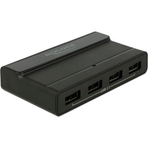 Delock externe usb 3.2 gen 2 4 port hub 10gbps usb-hub (zwart)