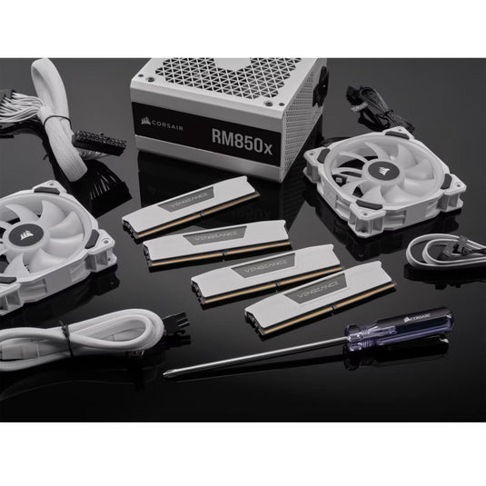 Corsair vengeance 32 gb ddr5-6000 (2x 16 gb) werkgeheugen (wit, cmk32gx5m2d6000z38w, xmp, expo)
