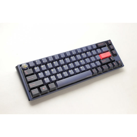 Ducky one 3 cosmic blue sf rgb mechanisch toetsenbord (donkerblauw, us lay-out (qwerty), cherry mx speed silver, 65%, rgb leds, double-shot pbt, hot-swappable, quack mechanics)