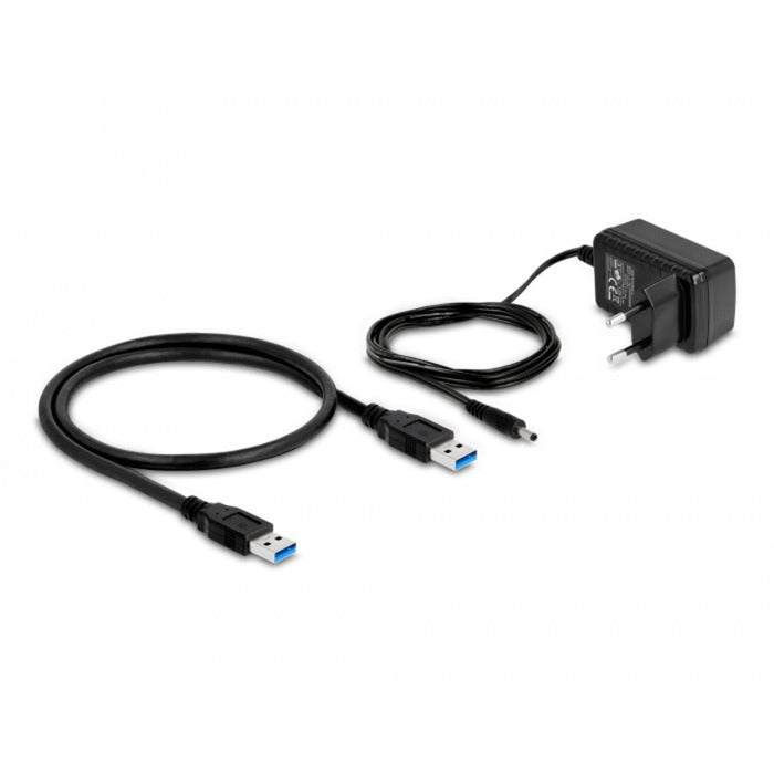 Load image into Gallery viewer, Delock usb-hub 10 gbps met 4 usb-a + 1 quick charge poort (grijs, incl. voeding)
