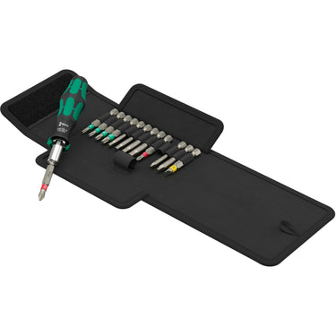 Wera kraftform kompakt 838 ra s imperial set 1 bitset (zwart groen, 14‑delig)