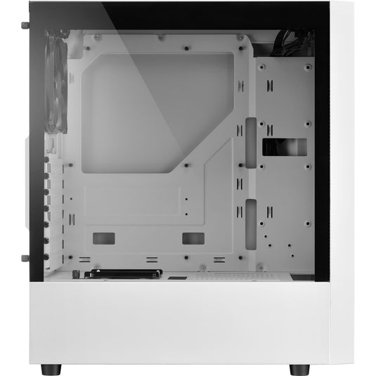 Sharkoon rgb slider midi tower behuizing (wit | 3x usb-a | rgb | tempered glass)