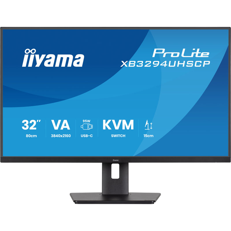 Load image into Gallery viewer, Iiyama prolite xb3294uhscp-b1 31.5 4k uhd monitor (zwart, 2x hdmi, displayport, 2x usb-a, 2x usb-c)

