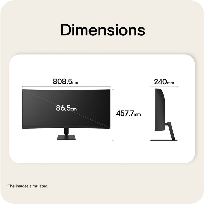 Load image into Gallery viewer, Lg ultrawide 34u601b-b 34 curved monitor (zwart, hdmi, displayport, amd freesync, 120 hz)
