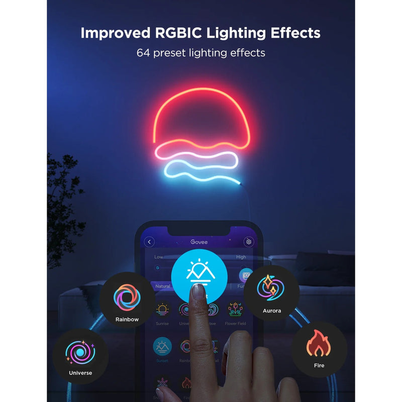Load image into Gallery viewer, Govee slimme witte neon ledstrip 4m matter rgbic - extra flexibel
