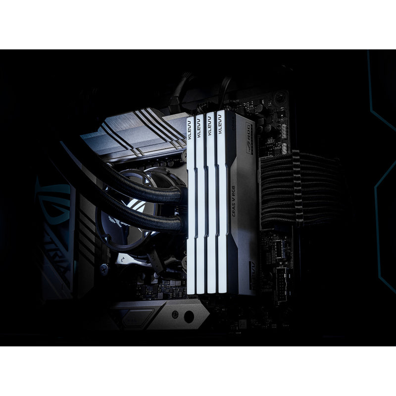 Load image into Gallery viewer, Klevv cras v rgb rog 32 gb ddr5-6200 (2x 16 gb) werkgeheugen (wit, kd5agua80-62b320p, xmp, expo)
