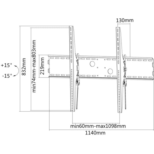 Neomounts lfd-w2000 tv wandsteun bevestiging (zwart)