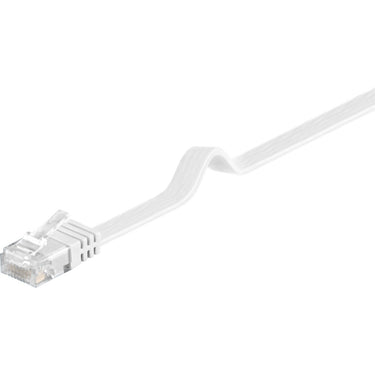Goobay netwerkkabel rj-45 u utp met cat.5e (wit, 20 meter, platte kabel)