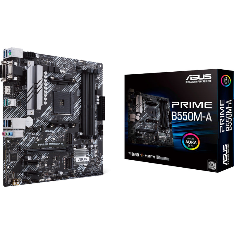 Load image into Gallery viewer, Asus prime b550m-a socket am4 moederbord (raid, gb-lan, sound, µatx)
