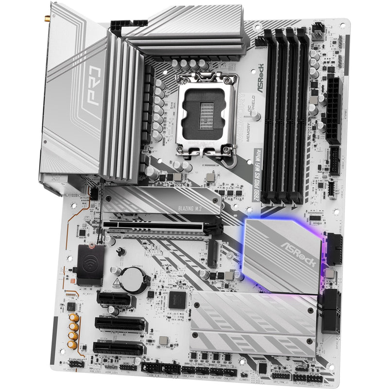 Load image into Gallery viewer, Asrock z890 pro rs wifi white socket 1851 moederbord (wit, raid, 2.5 gb-lan, wi-fi 6e, bt, sound, atx)
