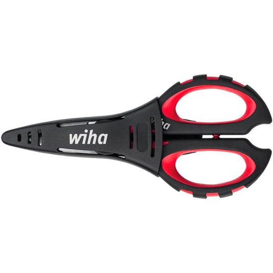 Wiha elektriciensschaar (zwart rood, met krimpfunctie)