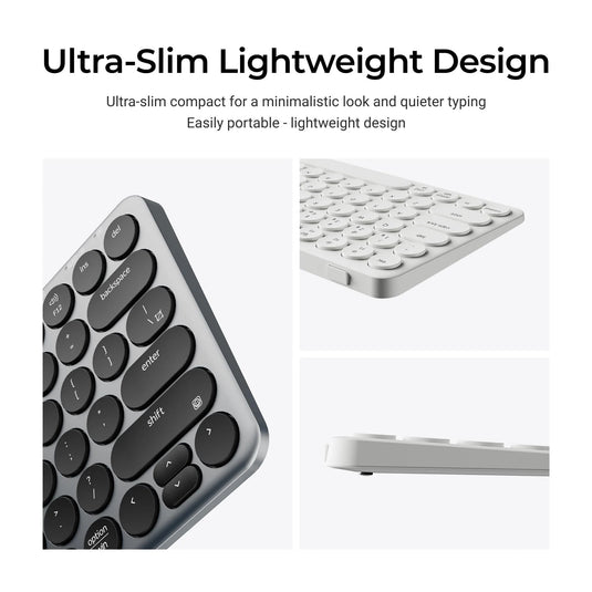 Keychron b3 pro-k1 toetsenbord (grijs, us lay-out (qwerty), scissor switches, 75%, abs keycaps, 2.4 ghz | bluetooth | usb)