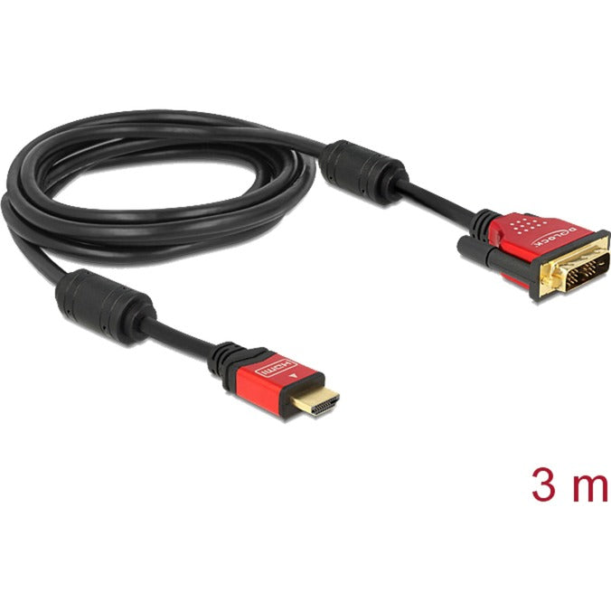 Load image into Gallery viewer, Delock high speed hdmi - hdmi a male > dvi male adapter (zwart, 3 meter)
