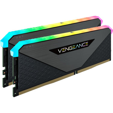 Corsair vengeance rgb rt 32 gb ddr4-3200 (2x 16 gb) werkgeheugen (zwart, cmn32gx4m2z3200c16, xmp 2.0)