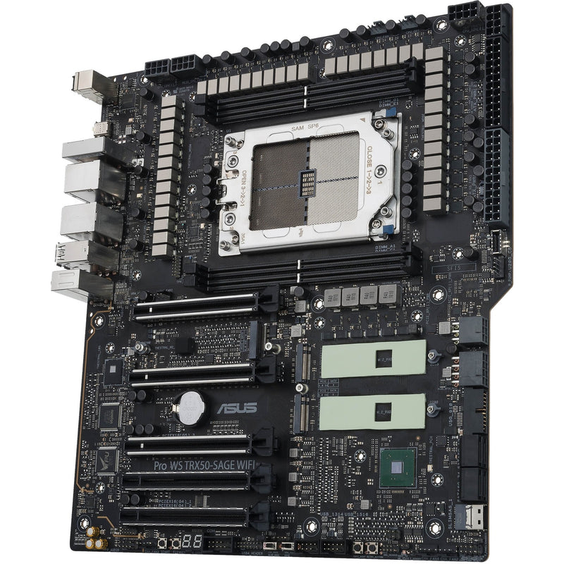 Load image into Gallery viewer, Asus pro ws trx50-sage wifi socket str5 moederbord (zwart grijs, raid, 10gb-lan, 2.5gb-lan, wi-fi 7, bt, sound, ceb)
