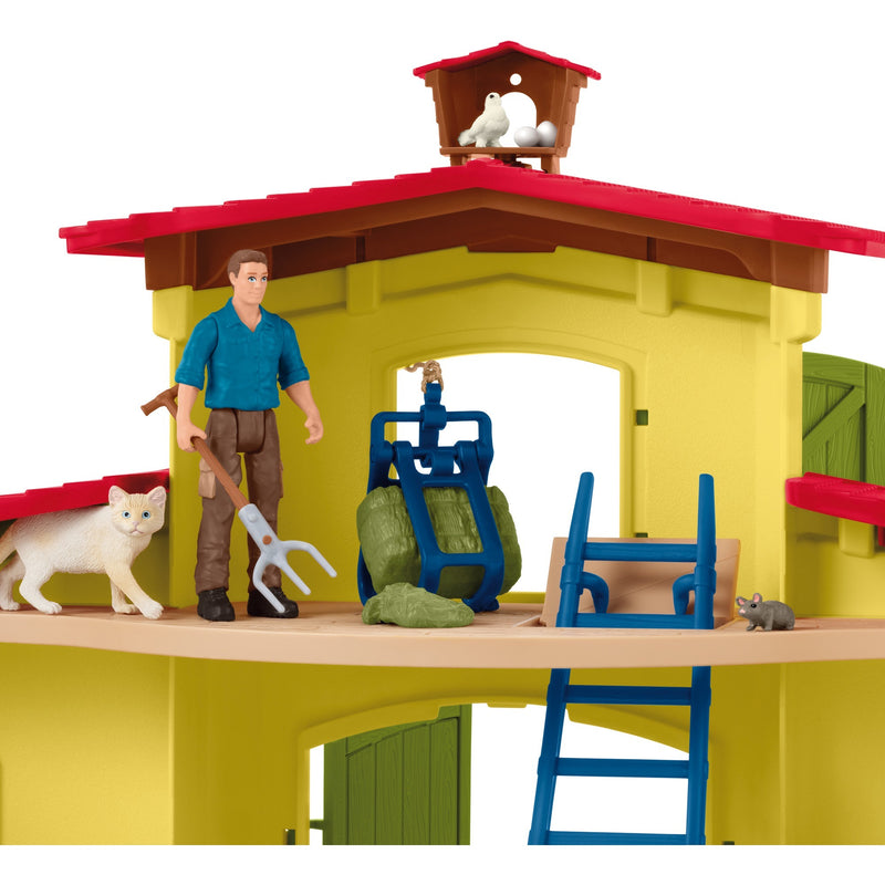 Load image into Gallery viewer, Schleich farm world - grote stal, geel speelfiguur
