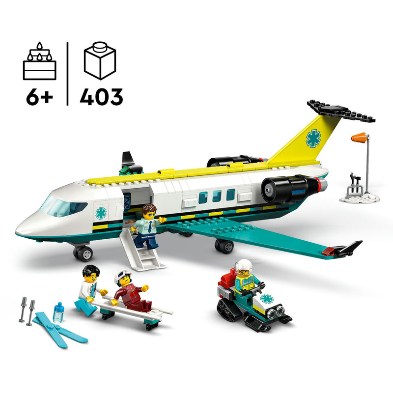 Load image into Gallery viewer, Lego city - ambulancevliegtuig constructiespeelgoed (60465)
