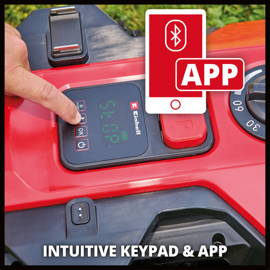 Einhell freelexo 500 robotmaaier (rood zwart, 2.5 ah power x-change plus accu + laadstation inbegrepen)