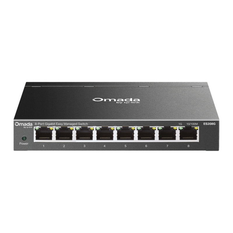 Load image into Gallery viewer, Tp-link omada es208g 8-poort gigabit easy managed switch (zwart)

