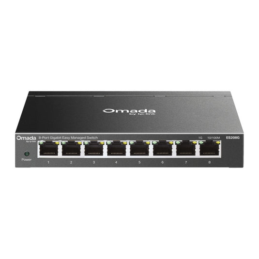 Tp-link omada es208g 8-poort gigabit easy managed switch (zwart)