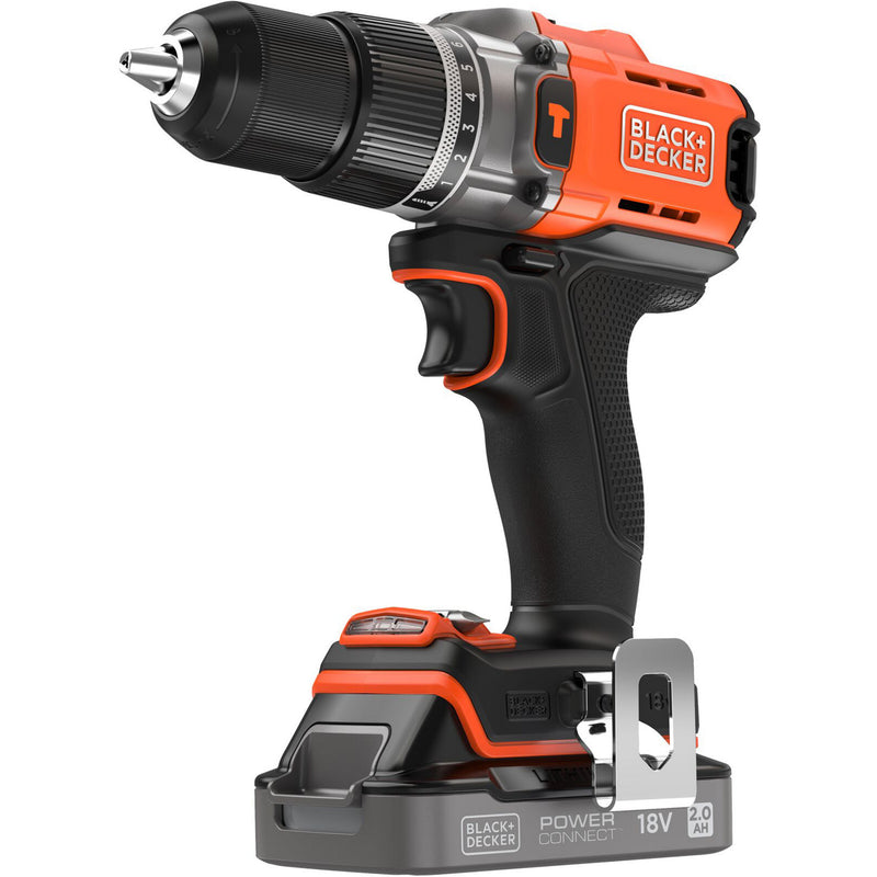 Load image into Gallery viewer, Black+decker 18v schroefklopboormachine + 18v oscillerende multitool bundel (zwart oranje)
