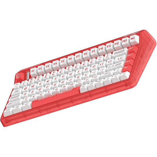 Iqunix og80 joy vendor wireless mechanical keyboard (grijs, us lay-out (qwerty), cherry mx brown, 80% (tkl), rgb leds, hot-swappable, pbt, 2.4ghz | bluetooth 5.1 | usb-c)