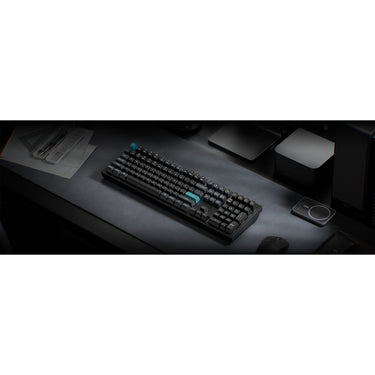 Keychron q6 ultra-m3 8k wireless custom mechanical keyboard (zwart, us lay-out (qwerty), silk pom brown, 100%, rgb, hot swap, 8k, 2.4 ghz bluetooth 5.2 usb-c)