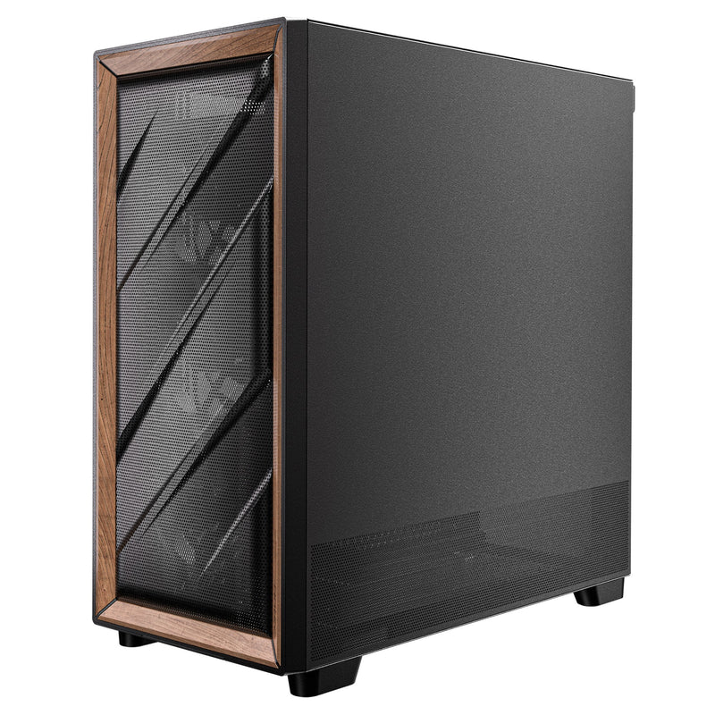 Load image into Gallery viewer, Antec flux midi tower behuizing (zwart | 2x usb-a | 1x usb-c | tempered glass)
