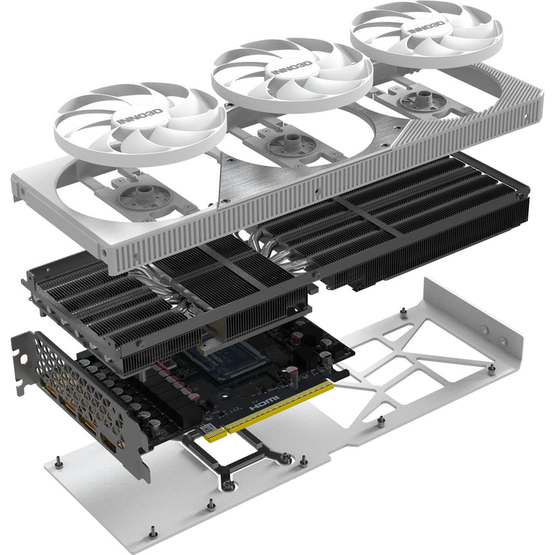 Load image into Gallery viewer, Inno3d geforce rtx 5070 ti x3 oc white grafische kaart (wit, dlss 4, 3x displayport, 1x hdmi 2.1)
