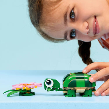 Lego ® creator 3in1 schildpad met waterlelie - speelgoedmodel - bouw om tot kameleon of kikker - 31377