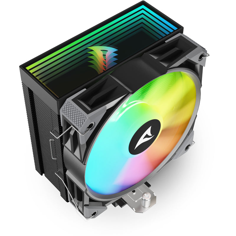 Load image into Gallery viewer, Sharkoon a50 rgb cpu-koeler (zwart, 4-pins pwm fan-connector)

