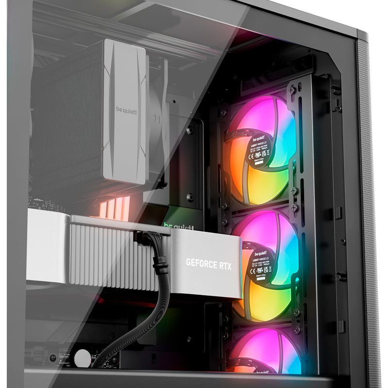 Load image into Gallery viewer, Be quiet! pure base 501 lx midi tower behuizing (zwart | 2x usb-a | 1x usb-c | rgb | tempered glass)
