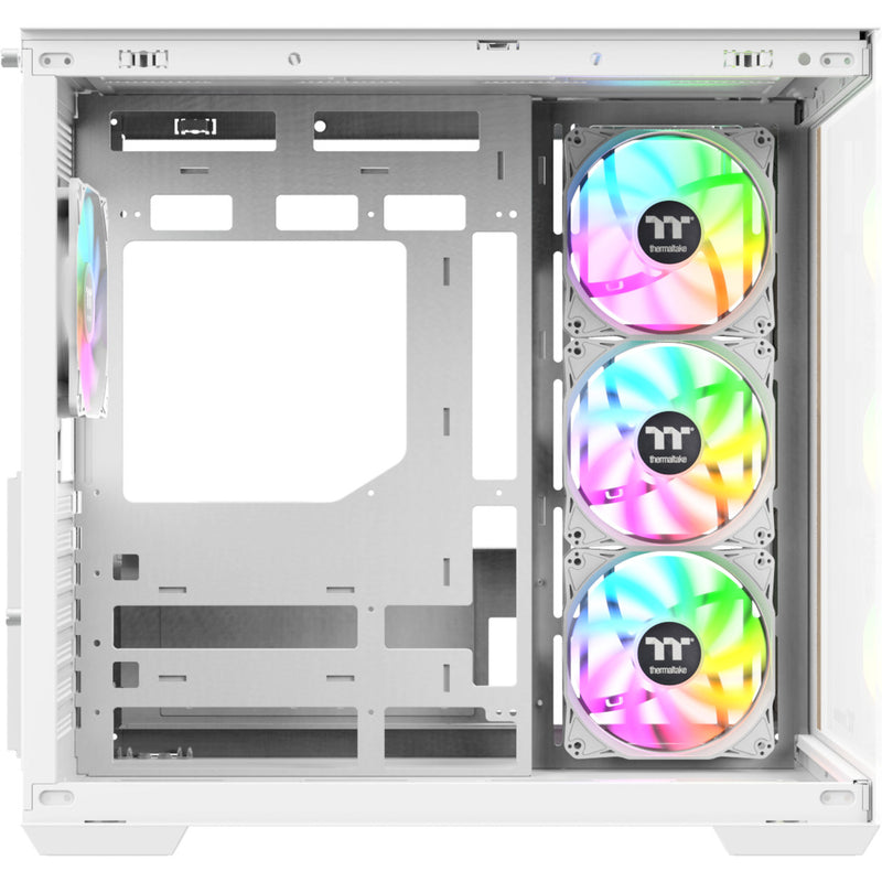 Load image into Gallery viewer, Thermaltake view 380 ws argb snow midi tower behuizing (wit houtkleur | 2x usb-a | 1x usb-c | rgb | tempered glass)

