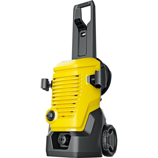 Kärcher k 4 wcm premium hogedrukreiniger (geel zwart, met vuilfrees en slanghaspel)