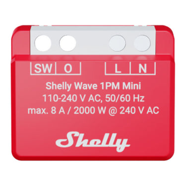Shelly wave 1pm mini lr (eu) relais (rood, z-wave)