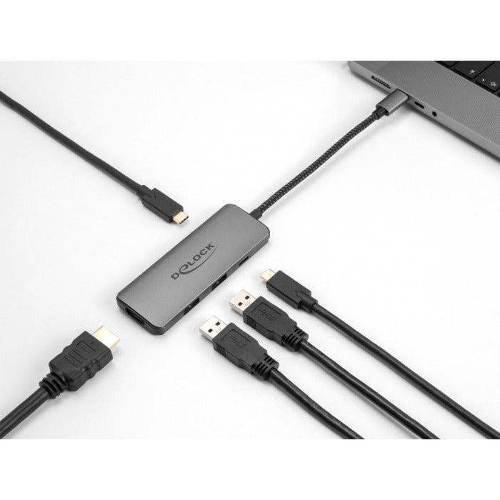 Load image into Gallery viewer, Delock usb type-c docking station 8k (donkergrijs, hdmi, usb, pd 3.0 100 w)

