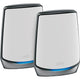 Netgear orbi wifi 6-systeem (rbk852) ax6000 mesh router (wit zilver, 1x router (rbr850), 1x satelliet (rbs850), dekking tot 350 m²)