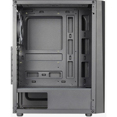 Aerocool delta g-bk-v1 midi tower behuizing (zwart | 3x usb-a | rgb | tempered glass)