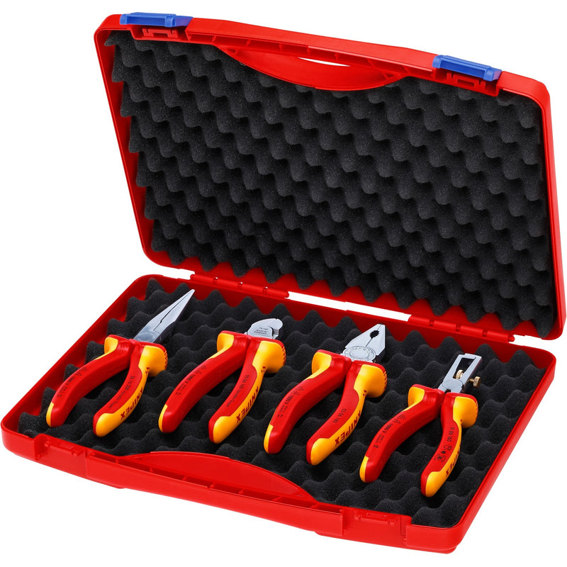 Load image into Gallery viewer, Knipex elektronica-set vde 002015 tangenset (rood geel, 4-delig)
