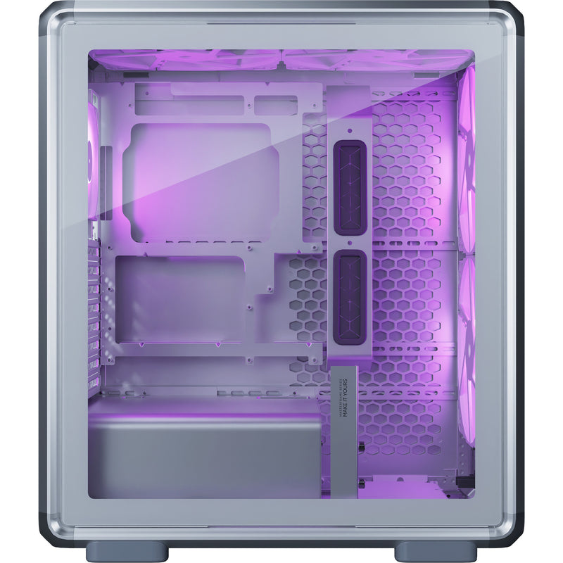 Load image into Gallery viewer, Cooler master masterframe 500 mesh argb midi tower behuizing (zilver | 2x usb-a | 1x usb-c | rgb | tempered glass)
