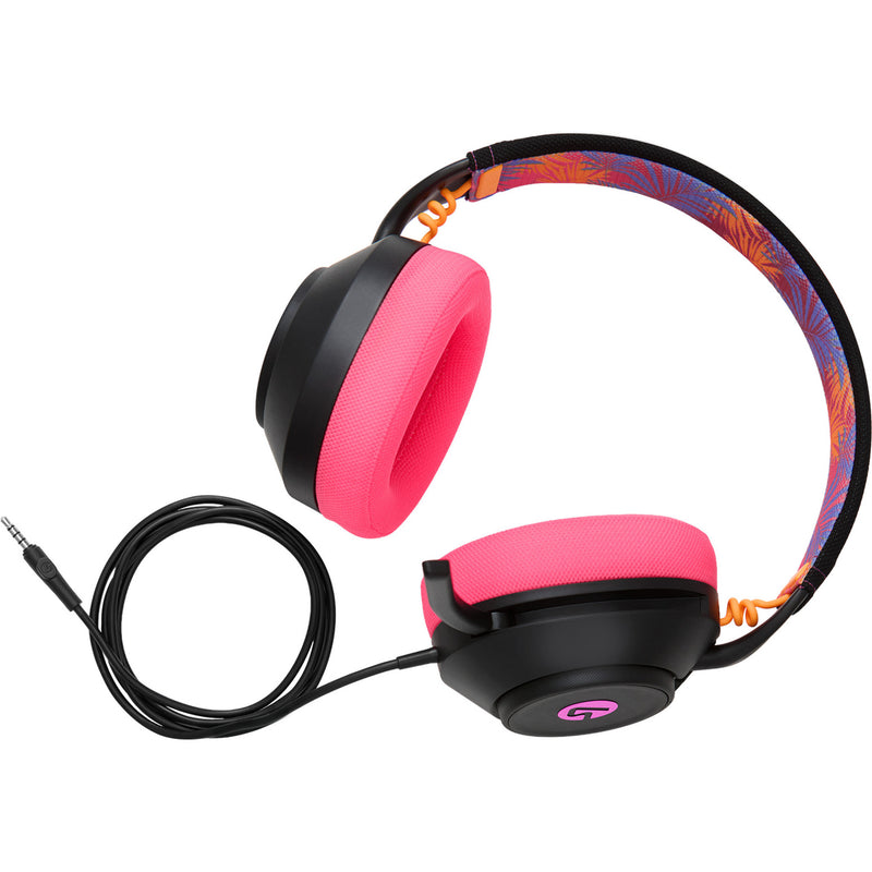 Load image into Gallery viewer, Powera lucidsound ls10 bedrade gamingheadset - middernachtelijke branding over-ear gaming headset (zwart roze, playstation 5, playstation 4, xbox series x|s, xbox one, pc, mobiel)
