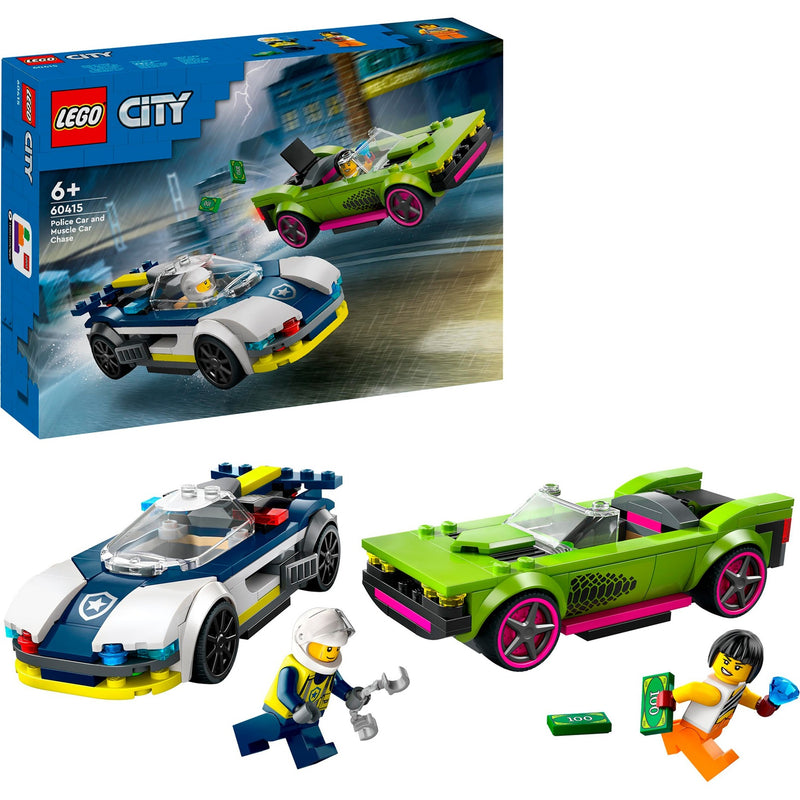 Load image into Gallery viewer, Lego city 60415 politiewagen en snelle autoachtervolging
