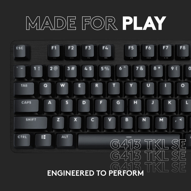Load image into Gallery viewer, Logitech g413 tkl se mechanisch gaming toetsenbord (zwart, us-international lay-out (qwerty), gl tactile, 80% (tkl))
