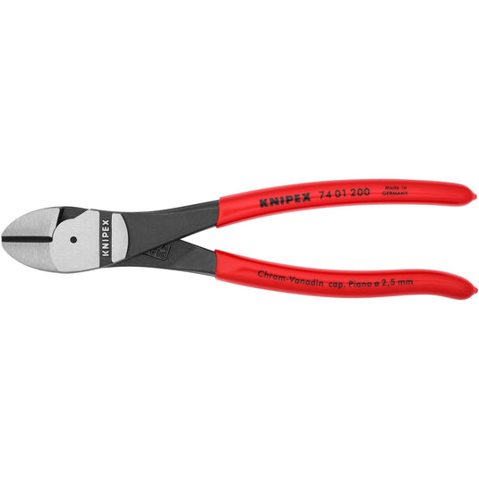 Knipex kracht-zijsnijtang 74 01 200 kniptang (rood)