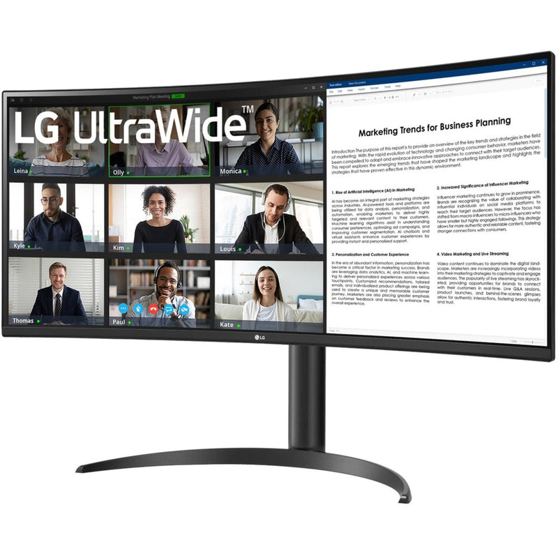 Load image into Gallery viewer, Lg ultrawide 34wr50qk-b 34 curved monitor (zwart, 2x hdmi, displayport)
