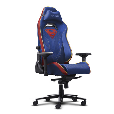 Trust gxt 721sm ruya pro superman gaming stoel (blauw rood)