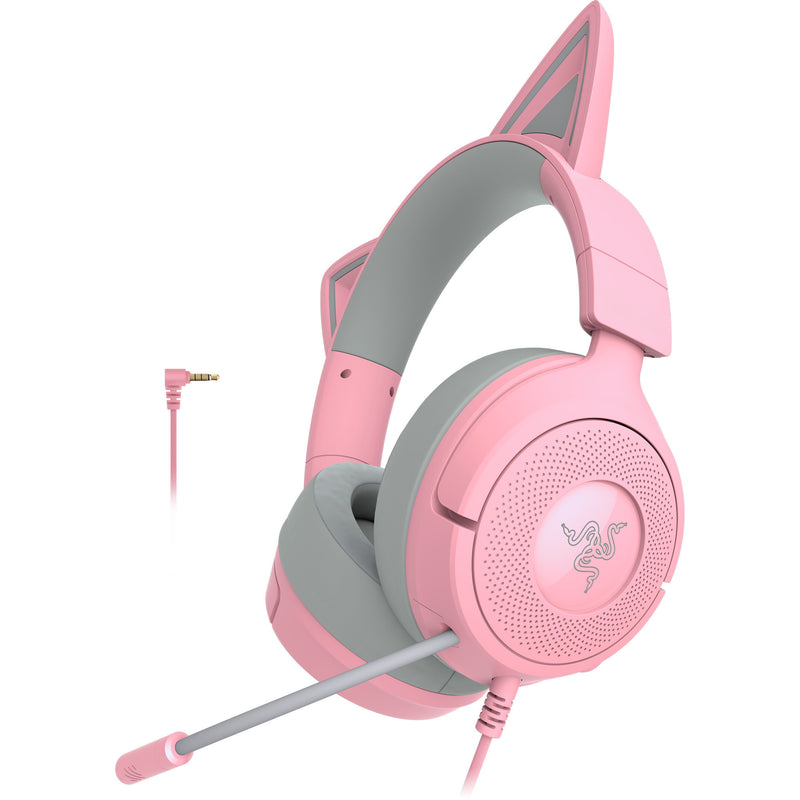 Load image into Gallery viewer, Razer kraken kitty v3 x quartz over-ear gaming headset (roze grijs)
