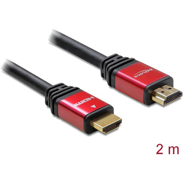Delock high speed hdmi – hdmi a male > hdmi a male kabel (zwart, 2 meter)
