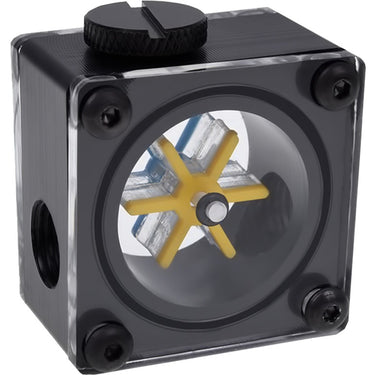 Alphacool eisflügel doorstroomindicator g1 4 square doorstroommeter (zwart)