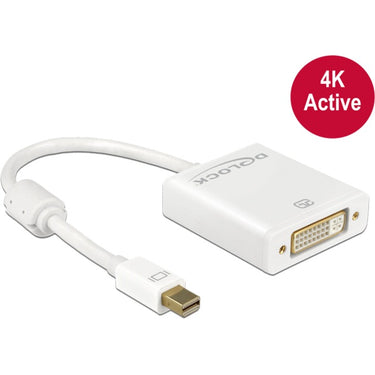 Delock mini displayport > dvi adapter (wit, 0,2 meter, 4k)
